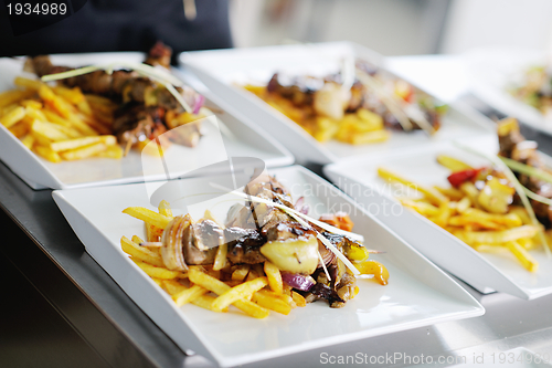 Image of tasty meat on stick