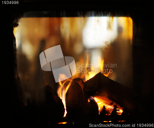 Image of fireplace flame background