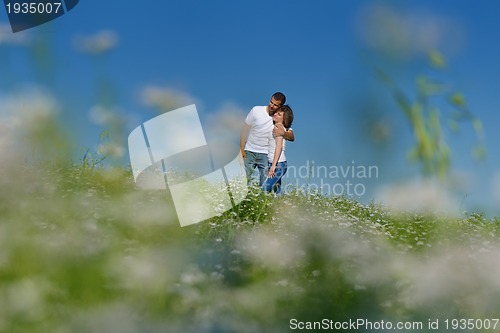 Image of happy couple in wheat field