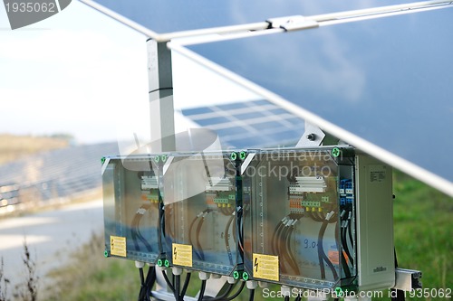 Image of solar panel renewable energy field