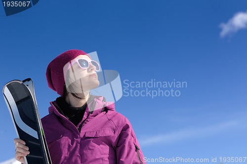 Image of winter woman ski