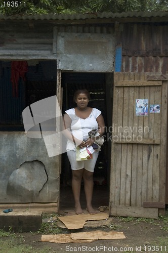 Image of woman in native house