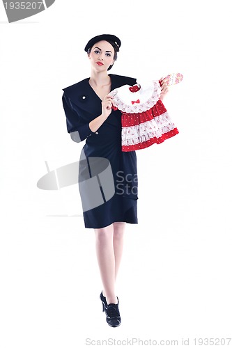 Image of beautiful young woman isolated on white