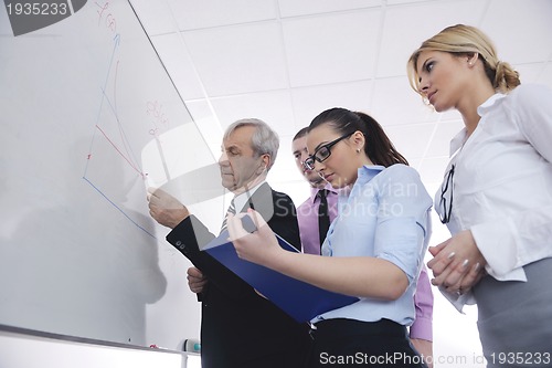 Image of Senior business man giving a presentation