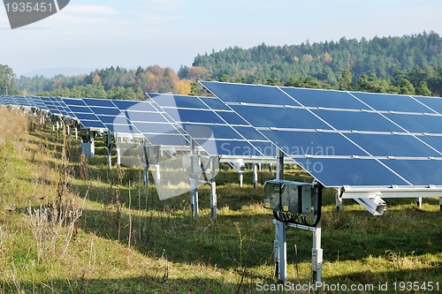 Image of solar panel renewable energy field