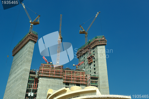 Image of Construction site with crane