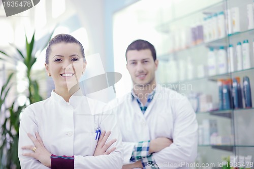 Image of pharmacy drugstore people team