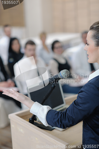 Image of business woman giving presentation