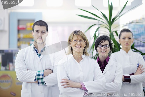 Image of pharmacy drugstore people team