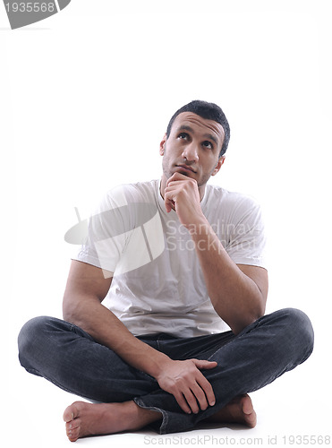 Image of portrait of relaxed young man