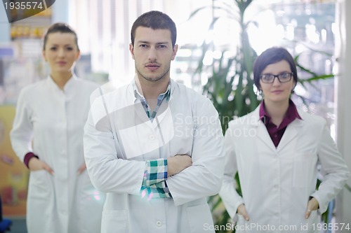 Image of pharmacy drugstore people team