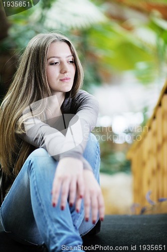 Image of portrait of a beautiful young woman
