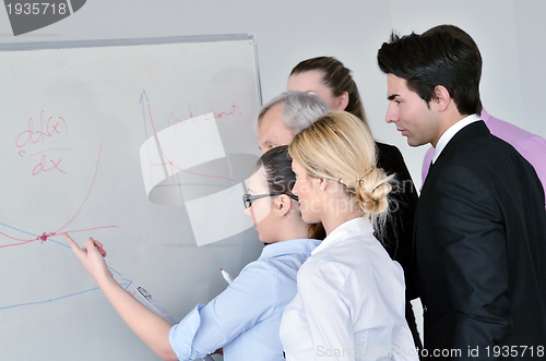 Image of Senior business man giving a presentation