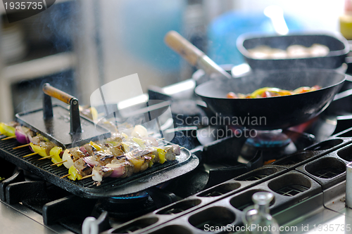 Image of tasty meat on stick