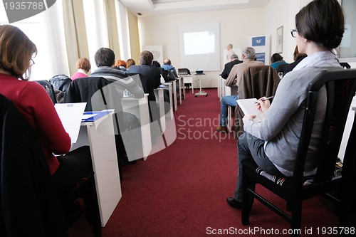 Image of business people group on seminar