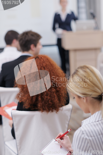 Image of business woman giving presentation