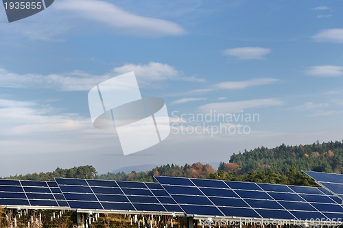 Image of solar panel renewable energy field