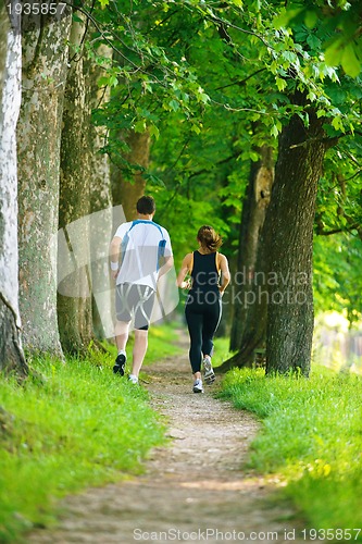 Image of couple jogging