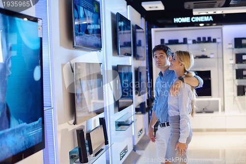 Image of people buy  in consumer electronics store