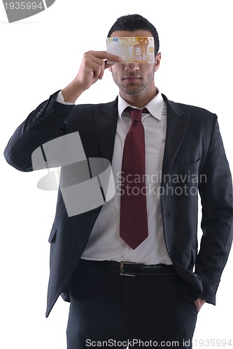 Image of Business man holding money