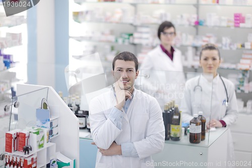 Image of pharmacy drugstore people team