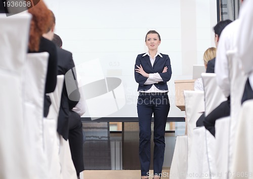 Image of business woman giving presentation