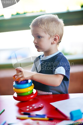 Image of cute little child play and have fun