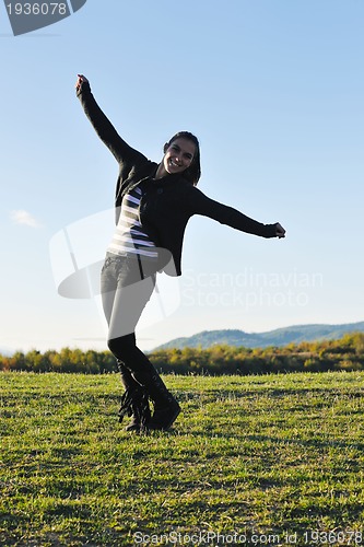 Image of group of teens have fun outdoor