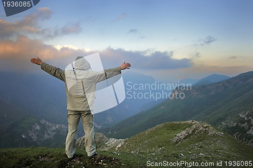 Image of fresh sunrise at mountain