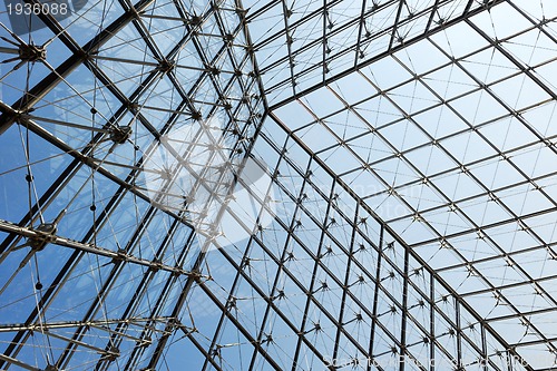 Image of Metal roof top structure with glass construction