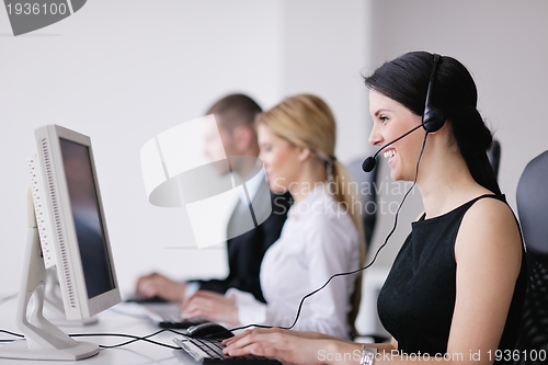 Image of business people group working in customer and helpdesk office