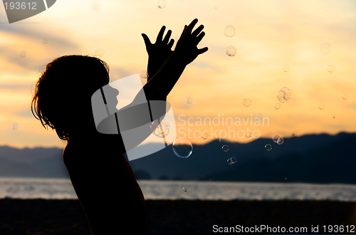 Image of Boy with bubbles