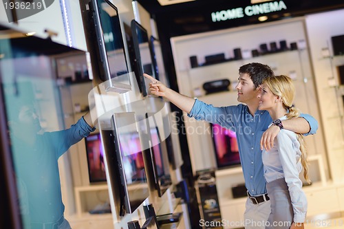 Image of people buy  in consumer electronics store