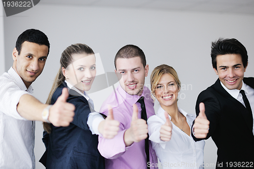 Image of Group of young business people at meeting
