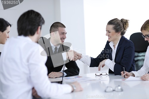 Image of business people in a meeting at office