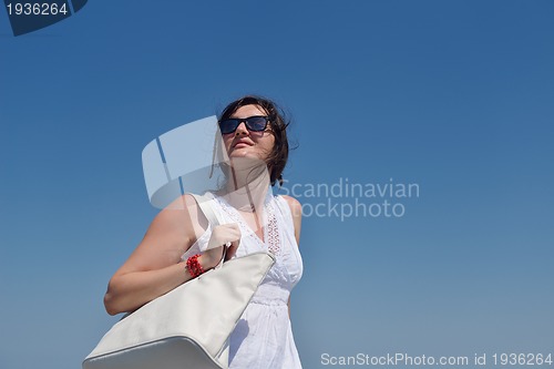 Image of happy woman outdoor