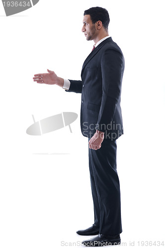 Image of business man giving you a hand shake