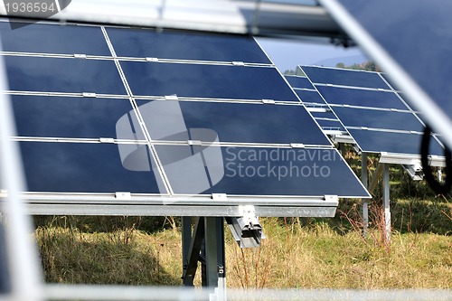 Image of solar panel renewable energy field