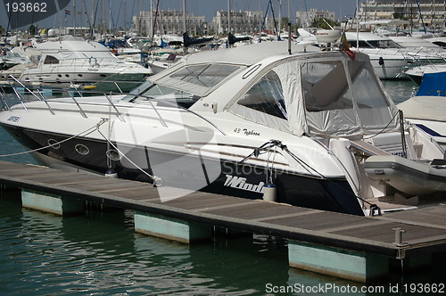 Image of yacht in marina