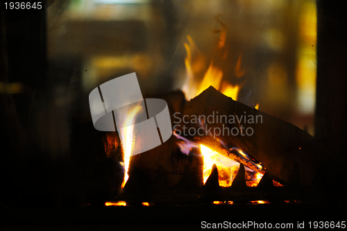 Image of fireplace flame background