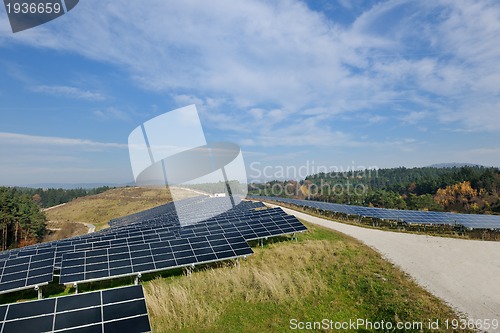 Image of solar panel renewable energy field