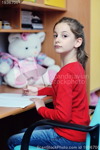 Image of girl doing homework