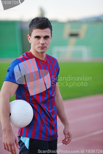 Image of soccer player portrait