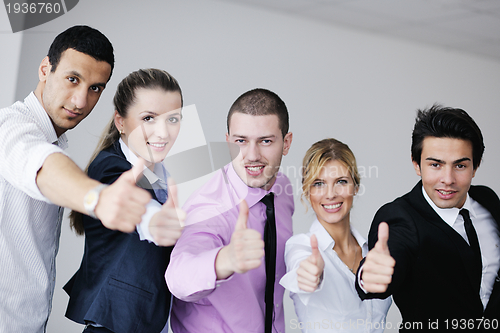 Image of Group of young business people at meeting