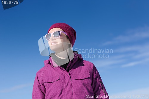 Image of winter woman ski