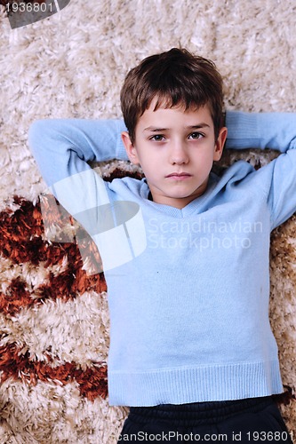 Image of portrait of child at home