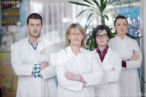 Image of pharmacy drugstore people team