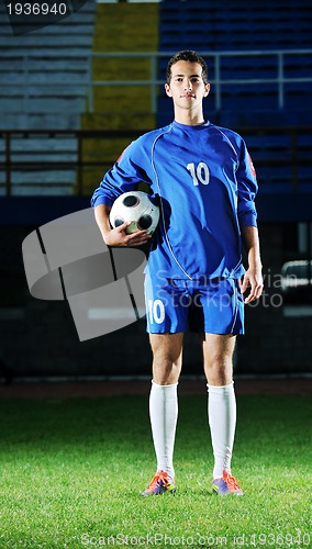 Image of soccer player portrait