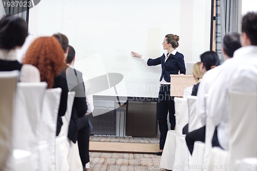 Image of business woman giving presentation