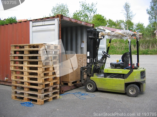 Image of Truck at container